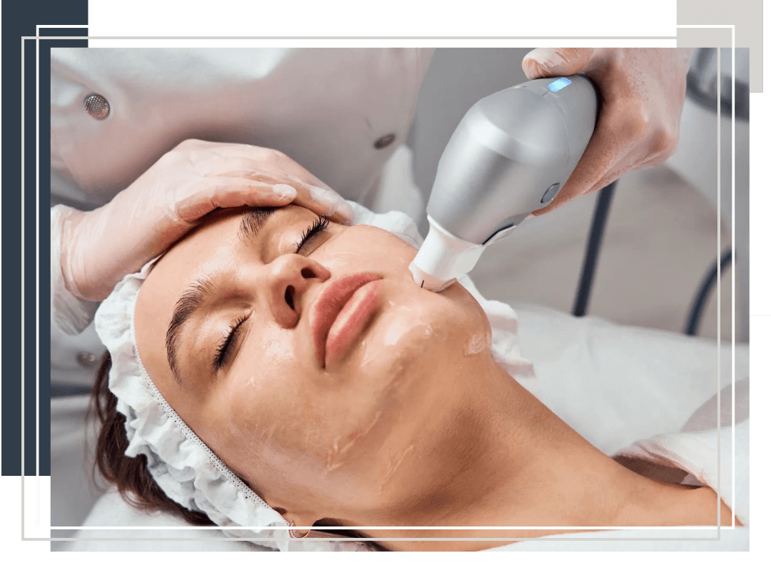 patient receiving skin care treatment